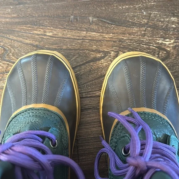 Sorel Women's Premium Canvas Duck Boots Waterproof Hunter Green Size 9 - Picture 7 of 8